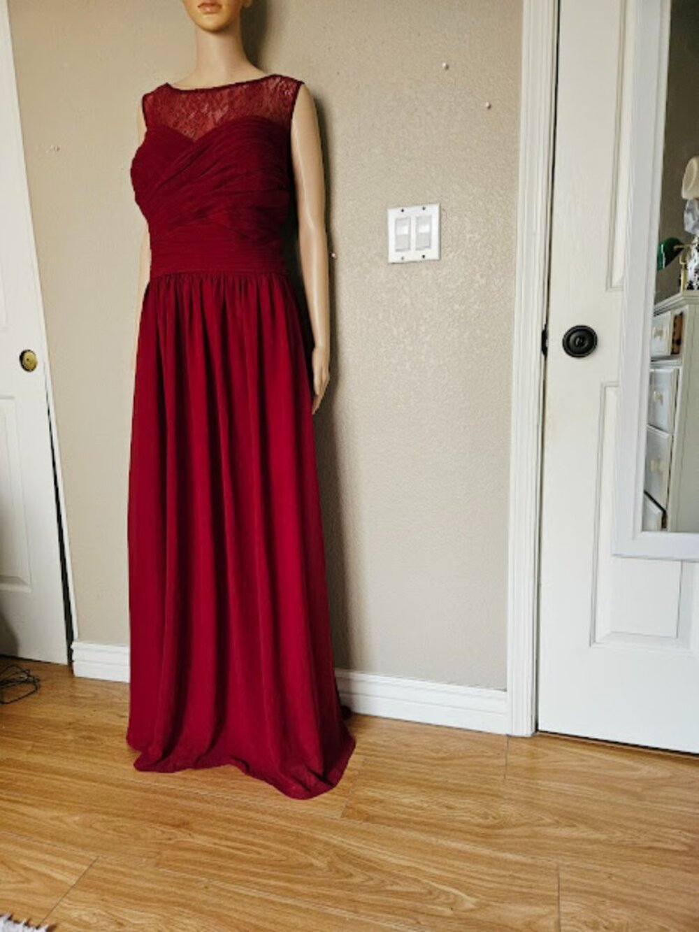 Camille La Vie Burgundy Plus Size Formal Dress Bridesmaid Special Occasion Gown